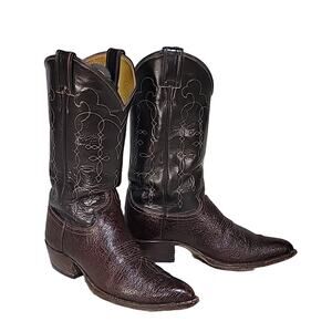 Justin Boots Style 8561 Brown Leather Pointed Toe Cowboy Western Boots